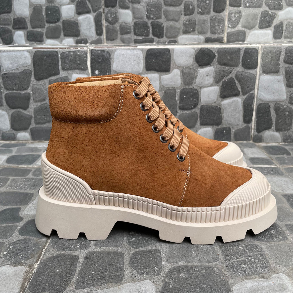 Combat Boots Gamuza Tan