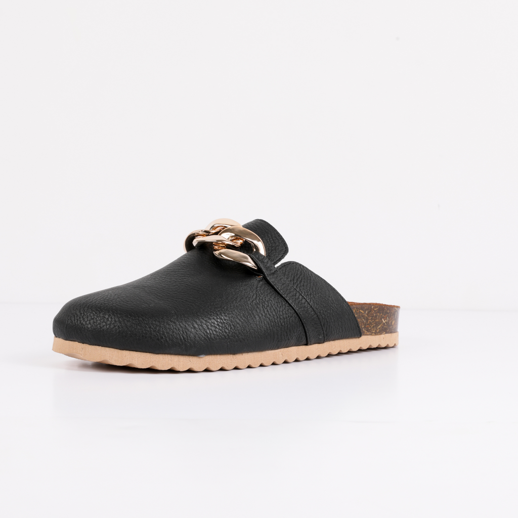 Zuecos Chain Noir