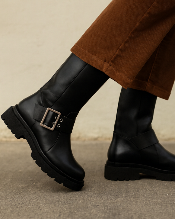 Boots Noir 1 Boucle