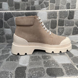 Combat Boots Gamuza Taupe