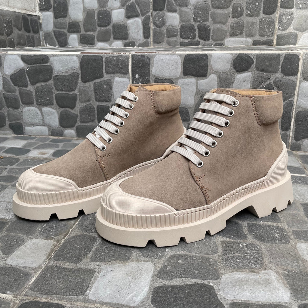 Combat Boots Gamuza Taupe