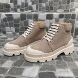 Combat Boots Gamuza Taupe