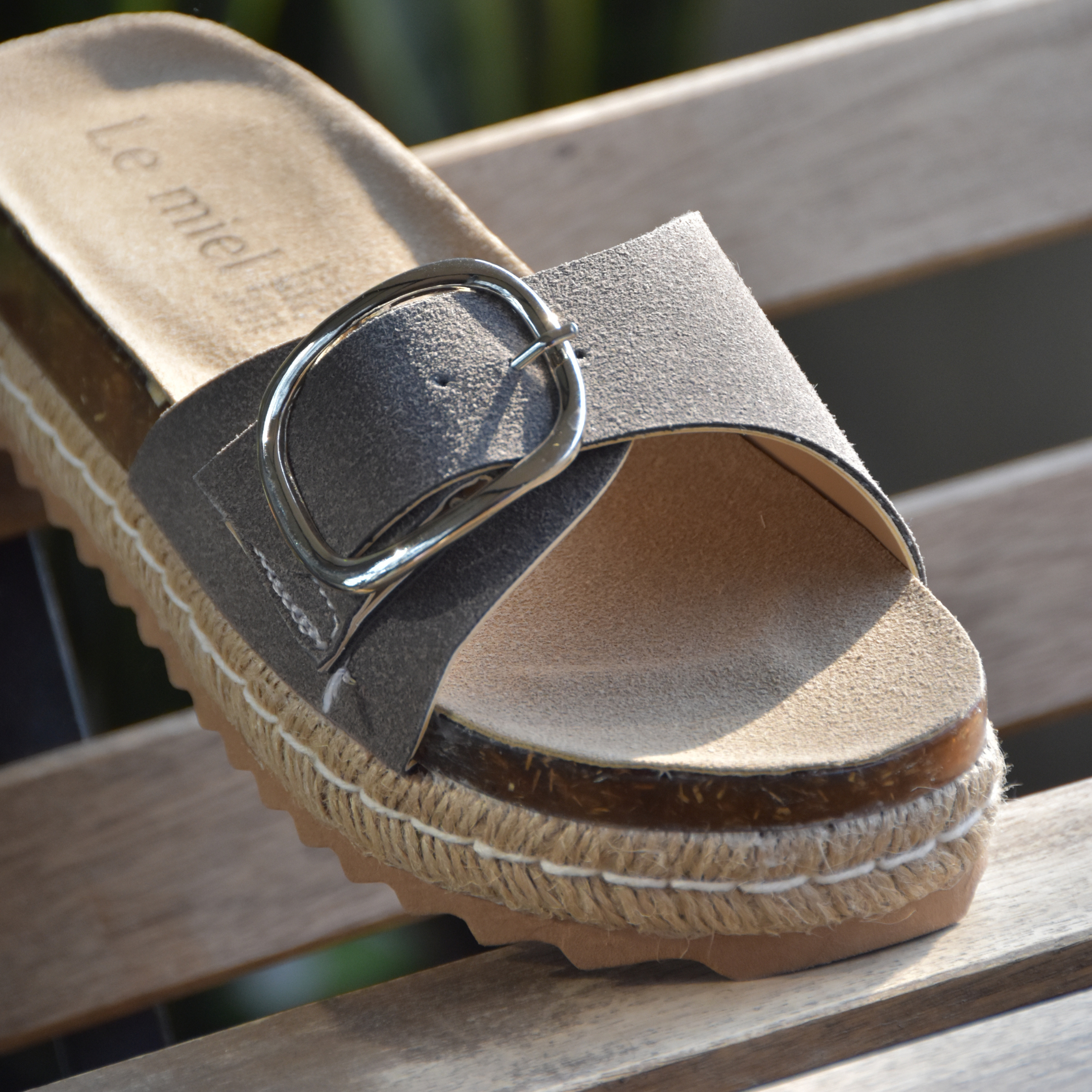 Sandale Boucle Charbon