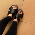 Sandale Croisé Noir