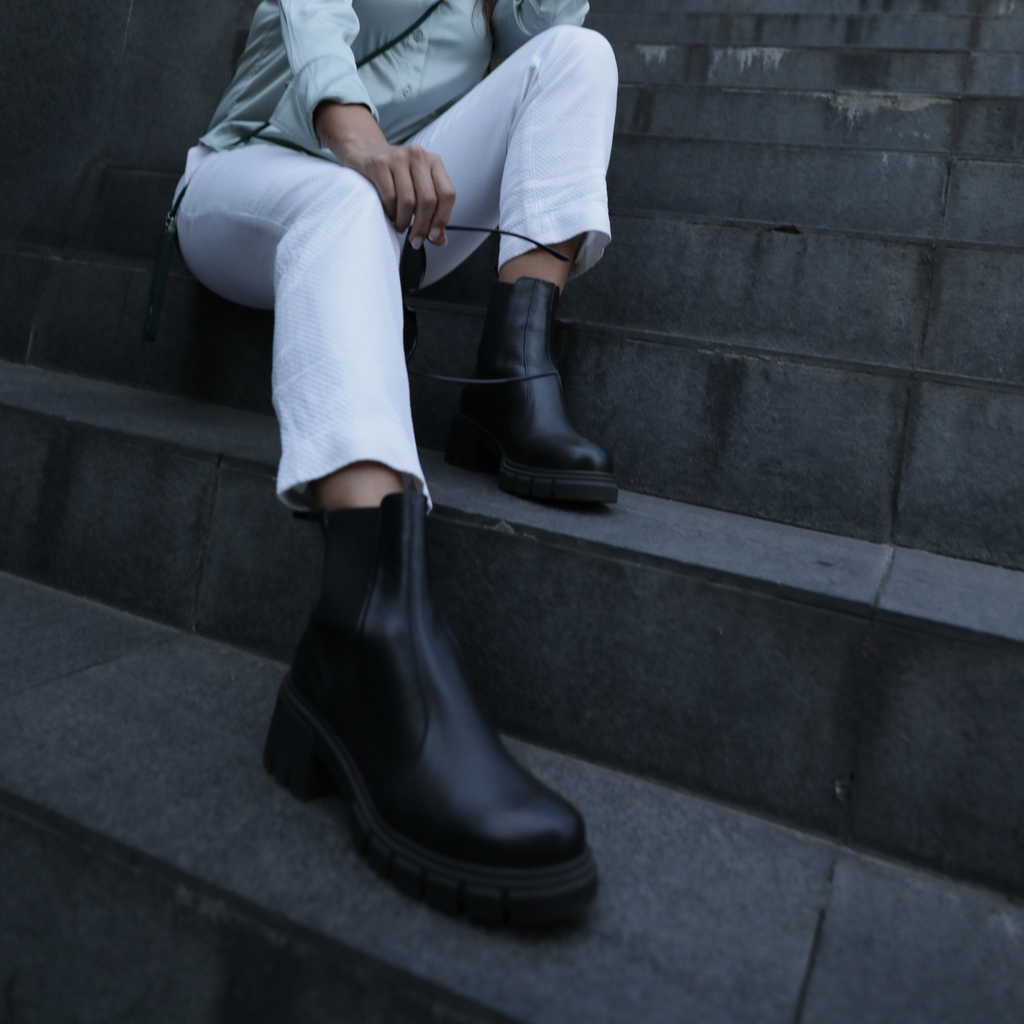 Lug Sole Boots Noir