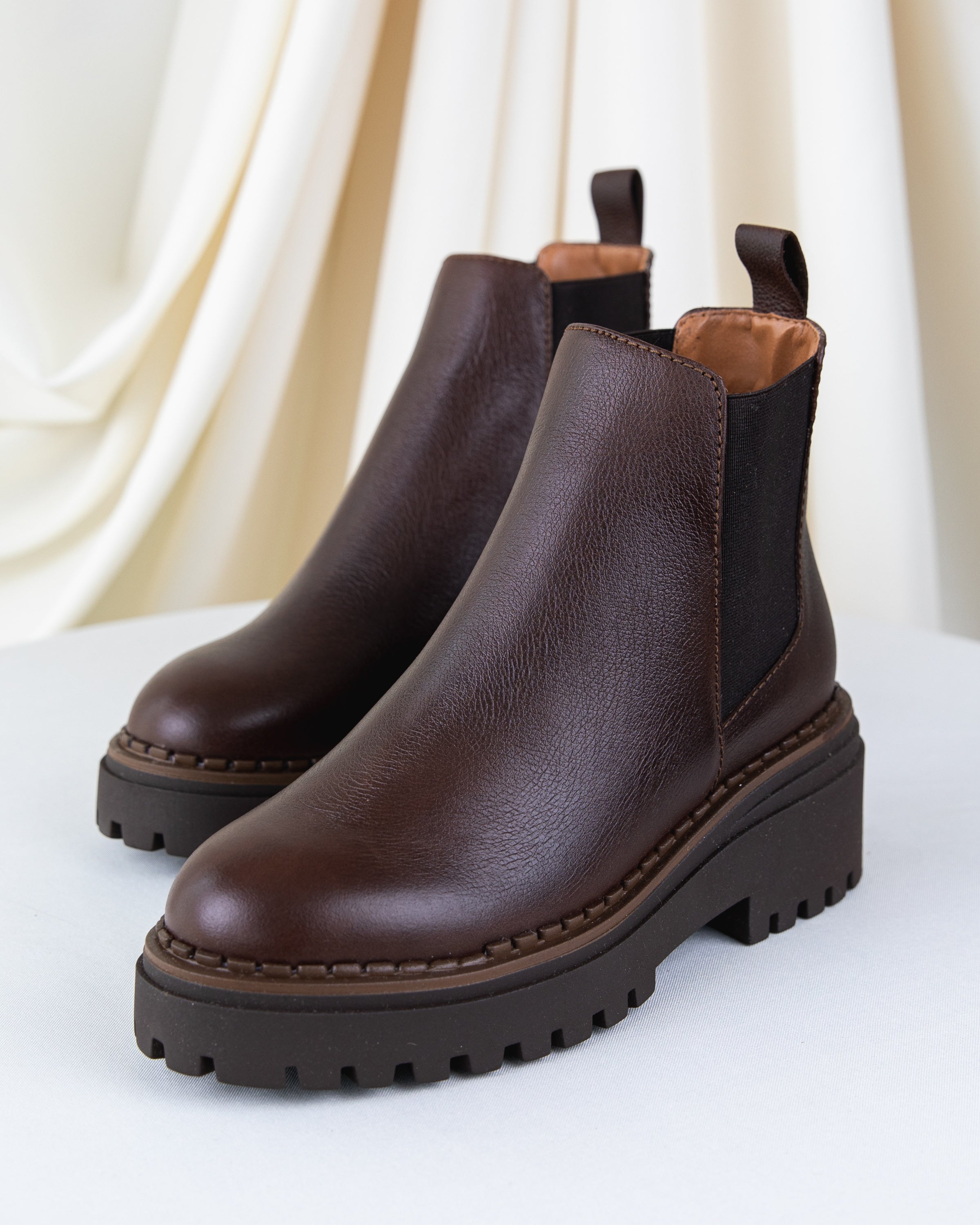 Chunky Chelsea Boots Chocolat