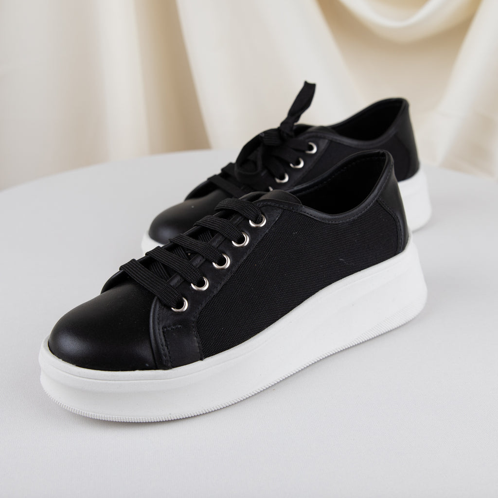 Tenis moitié-moitié Noir