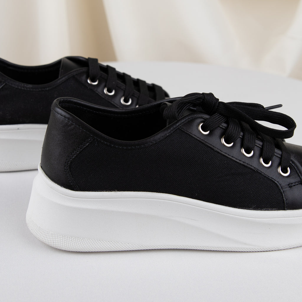 Tenis moitié-moitié Noir